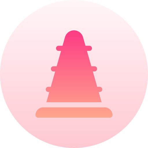 Traffic cone Basic Gradient Circular icon