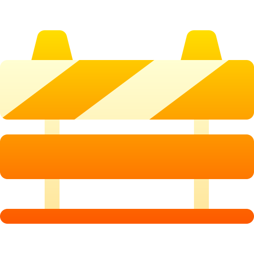 barreira de tráfego Basic Gradient Gradient Ícone