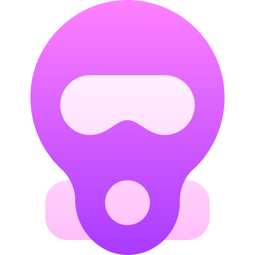 máscara de gas Basic Gradient Gradient icono