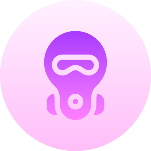 Gas mask Basic Gradient Circular icon