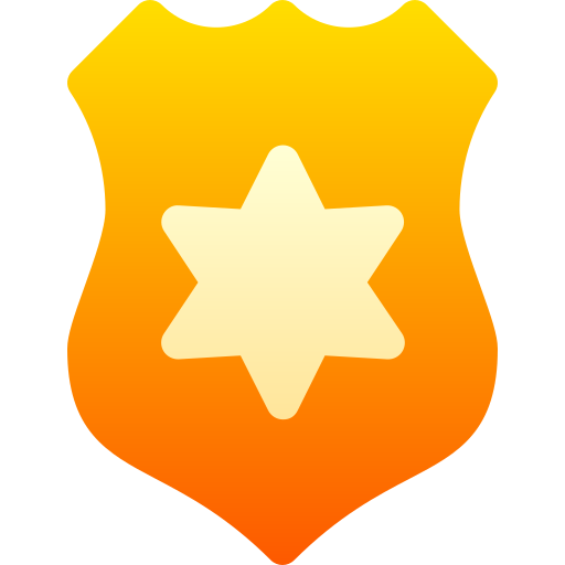 politie badge Basic Gradient Gradient icoon