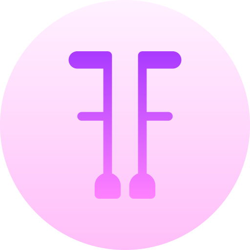krücken Basic Gradient Circular icon