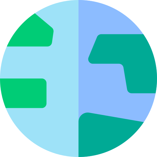 Planet earth Basic Straight Flat icon