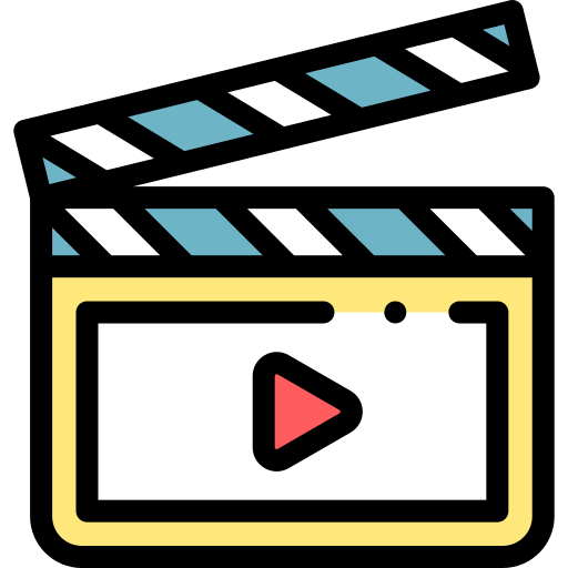 film Detailed Rounded Lineal color icon