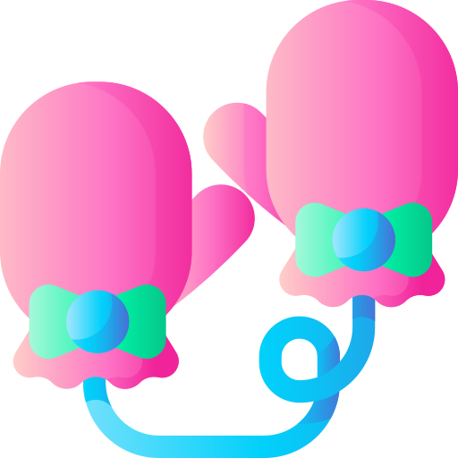guantes de bebe 3D Basic Gradient icono