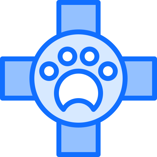 veterinär Coloring Blue icon
