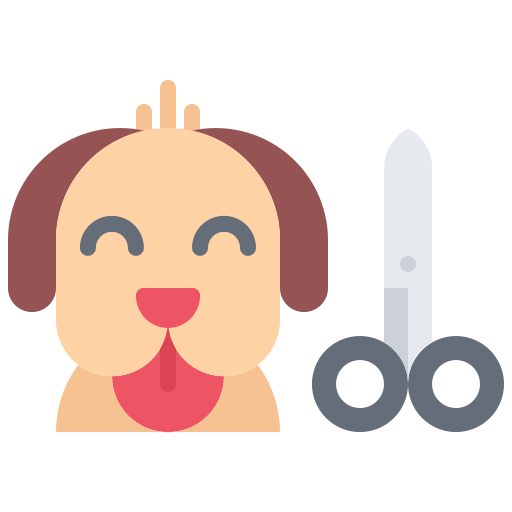 Собака Coloring Flat иконка