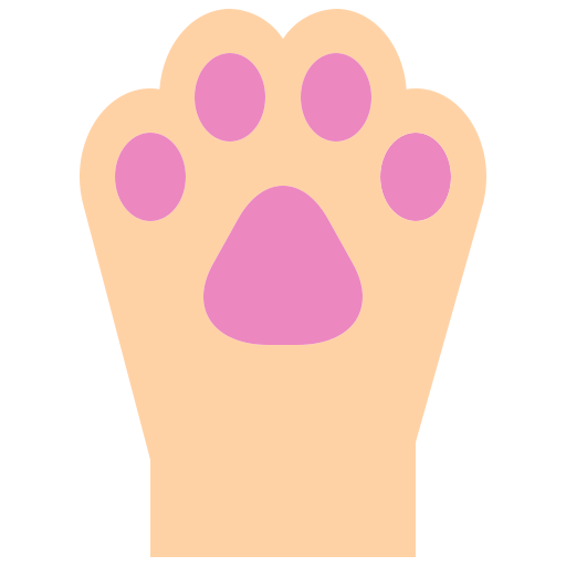 Paw Coloring Flat icon