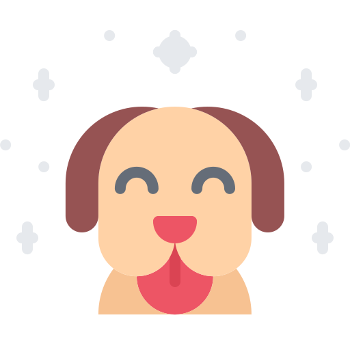 Собака Coloring Flat иконка