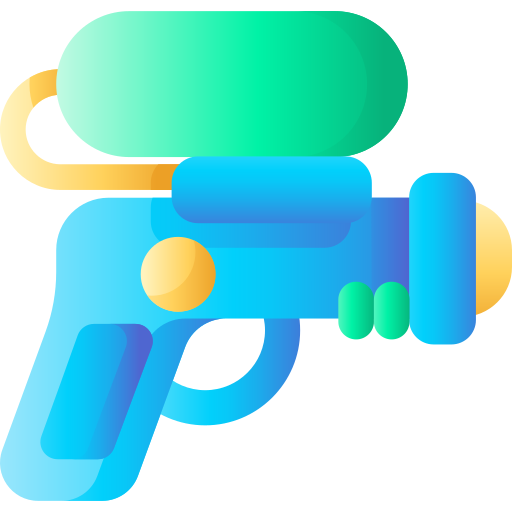 pistola de agua 3D Basic Gradient icono