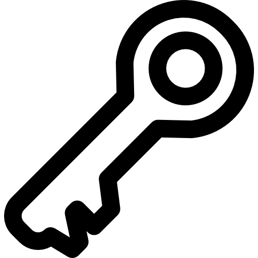 Ключ доступа Basic Rounded Lineal иконка