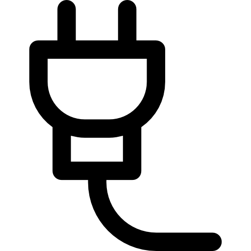 enchufar Basic Rounded Lineal icono
