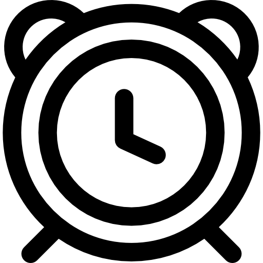 despertador Basic Rounded Lineal icono