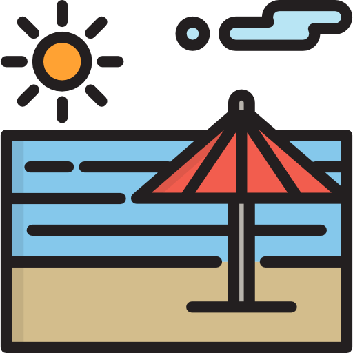Пляж Special Lineal color иконка