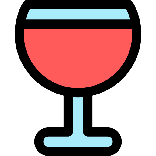 copa de vino Generic Outline Color icono