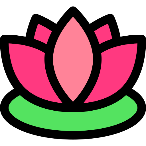 연꽃 Generic Outline Color icon