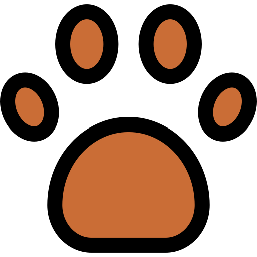 Paw Generic Outline Color icon