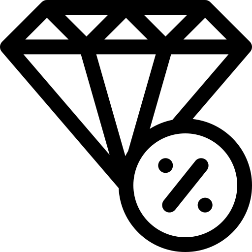 diamant Basic Rounded Lineal Icône