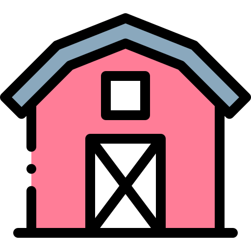 Barn Detailed Rounded Lineal color icon