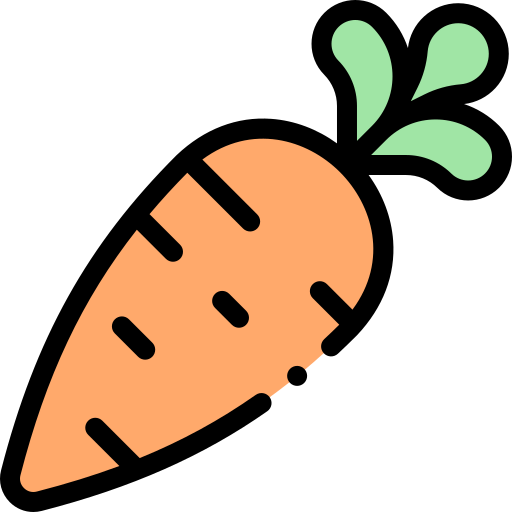 Carrot Detailed Rounded Lineal color icon