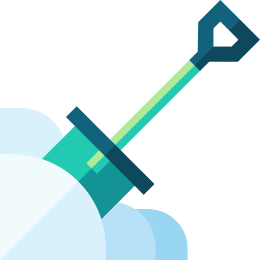 Shovel Basic Straight Flat icon