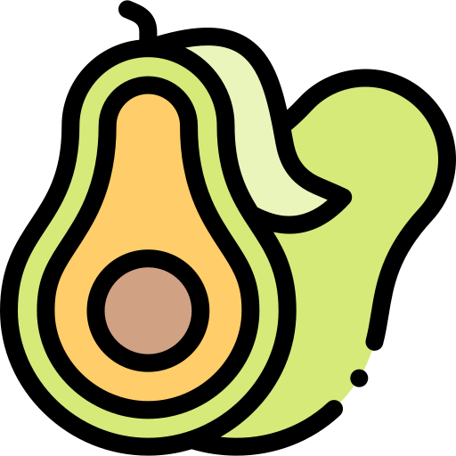 aguacate Detailed Rounded Lineal color icono