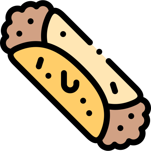enchilada Detailed Rounded Lineal color icono