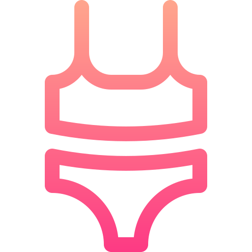 bikini Basic Gradient Lineal color icono
