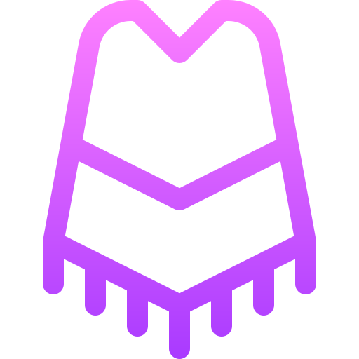 Poncho Basic Gradient Lineal color icon