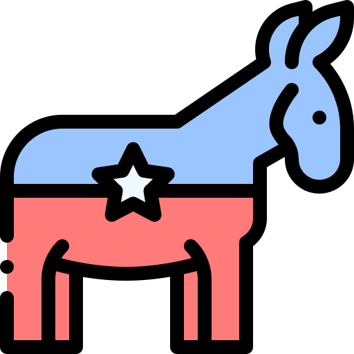 Democratic Detailed Rounded Lineal color icon