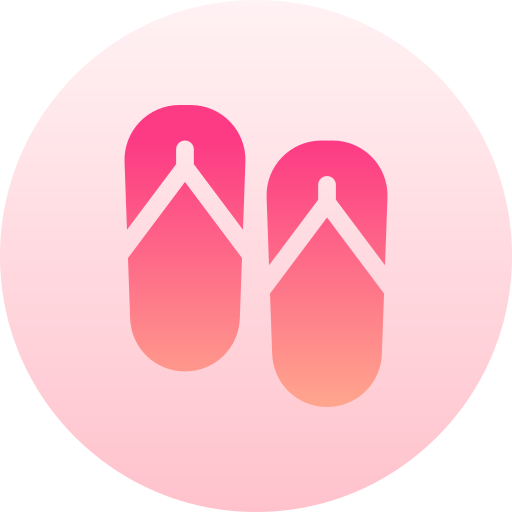 Flip flops Basic Gradient Circular icon
