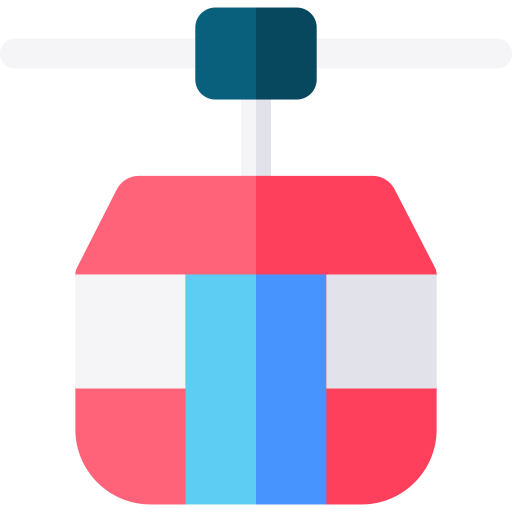 seilbahn Basic Rounded Flat icon