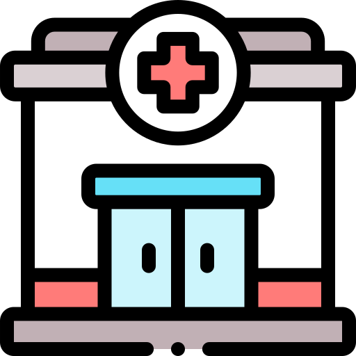 病院 Detailed Rounded Lineal color icon