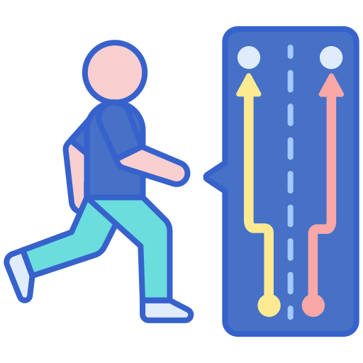 Walking Flaticons Lineal Color icon