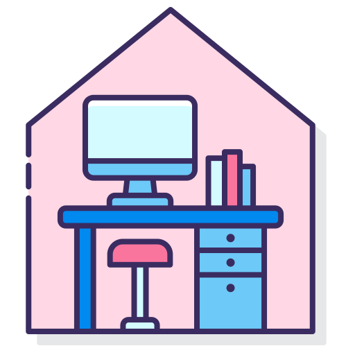 Домашний офис Flaticons Lineal Color иконка