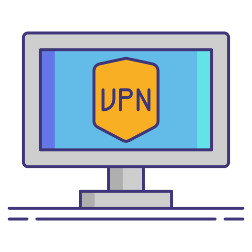 vpn Flaticons Lineal Color icona