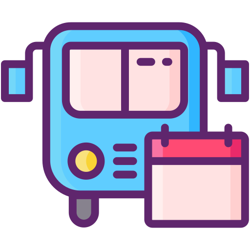 Bus schedule Flaticons Lineal Color icon