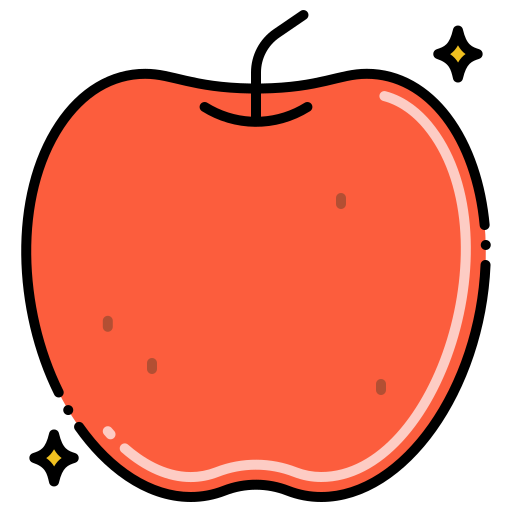 사과 Flaticons Lineal Color icon