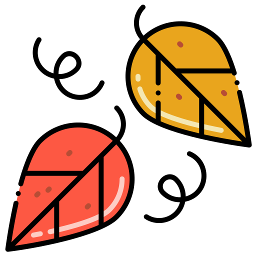 opadające liście Flaticons Lineal Color ikona