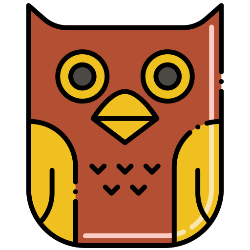 Owl Flaticons Lineal Color icon