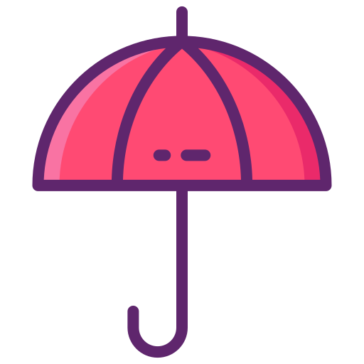 guarda-chuva aberto Flaticons Lineal Color Ícone