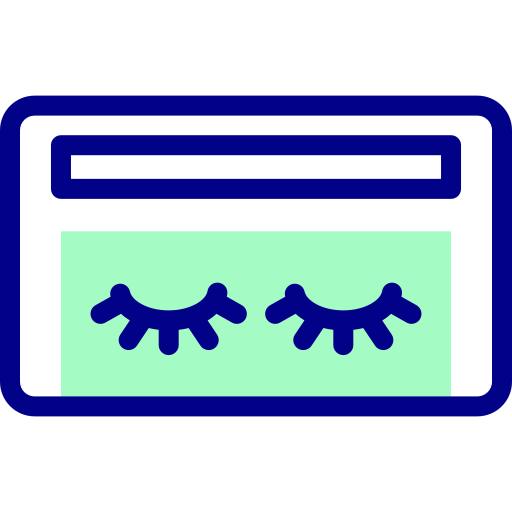 Eyelashes Detailed Mixed Lineal color icon