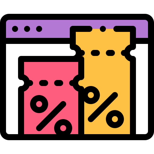 Coupons Detailed Rounded Lineal color icon