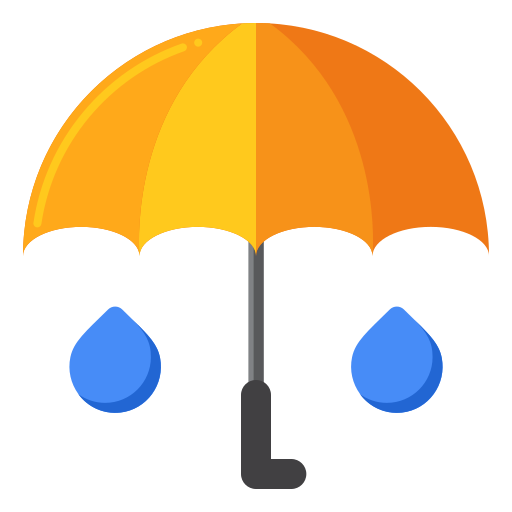Открытый зонт Flaticons Flat иконка