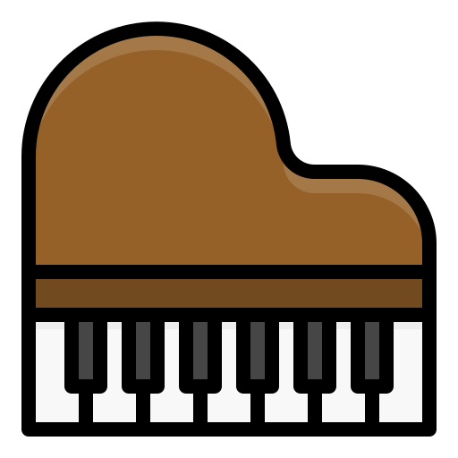 pianoforte Generic Outline Color icona