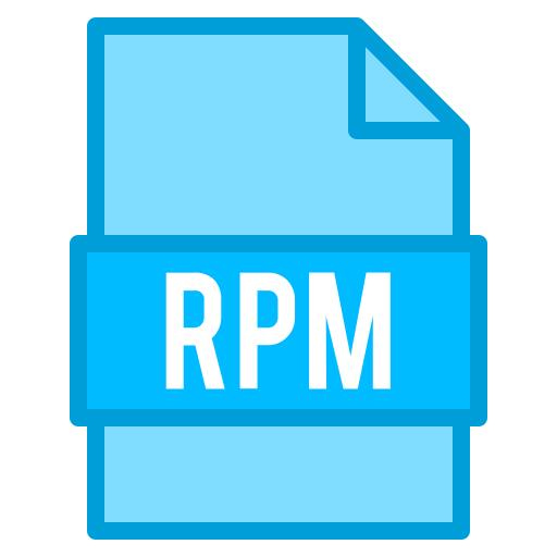 archivo rpm Generic Blue icono