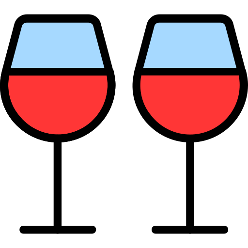 kieliszki do wina Generic Outline Color ikona