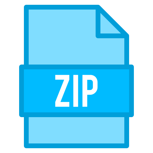 zip bestand Generic Blue icoon