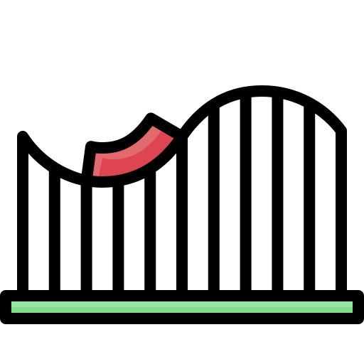Roller coaster Generic Outline Color icon
