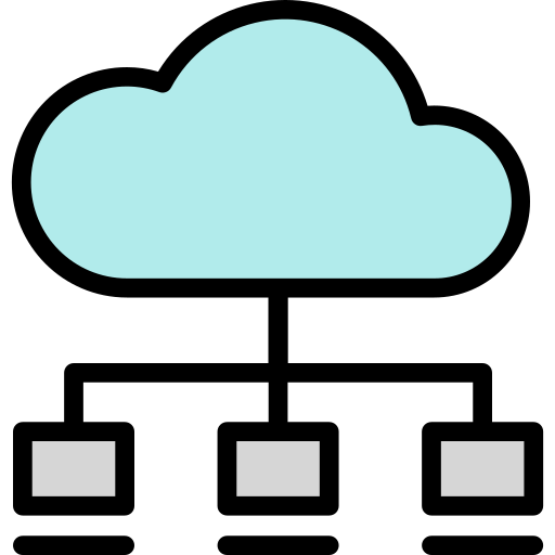 servizio cloud Generic Outline Color icona